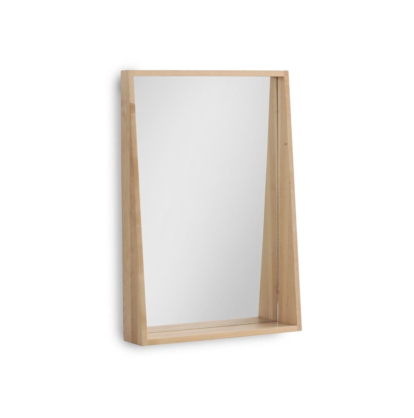 Espejo rectangular con marco de madera - Imagen 1